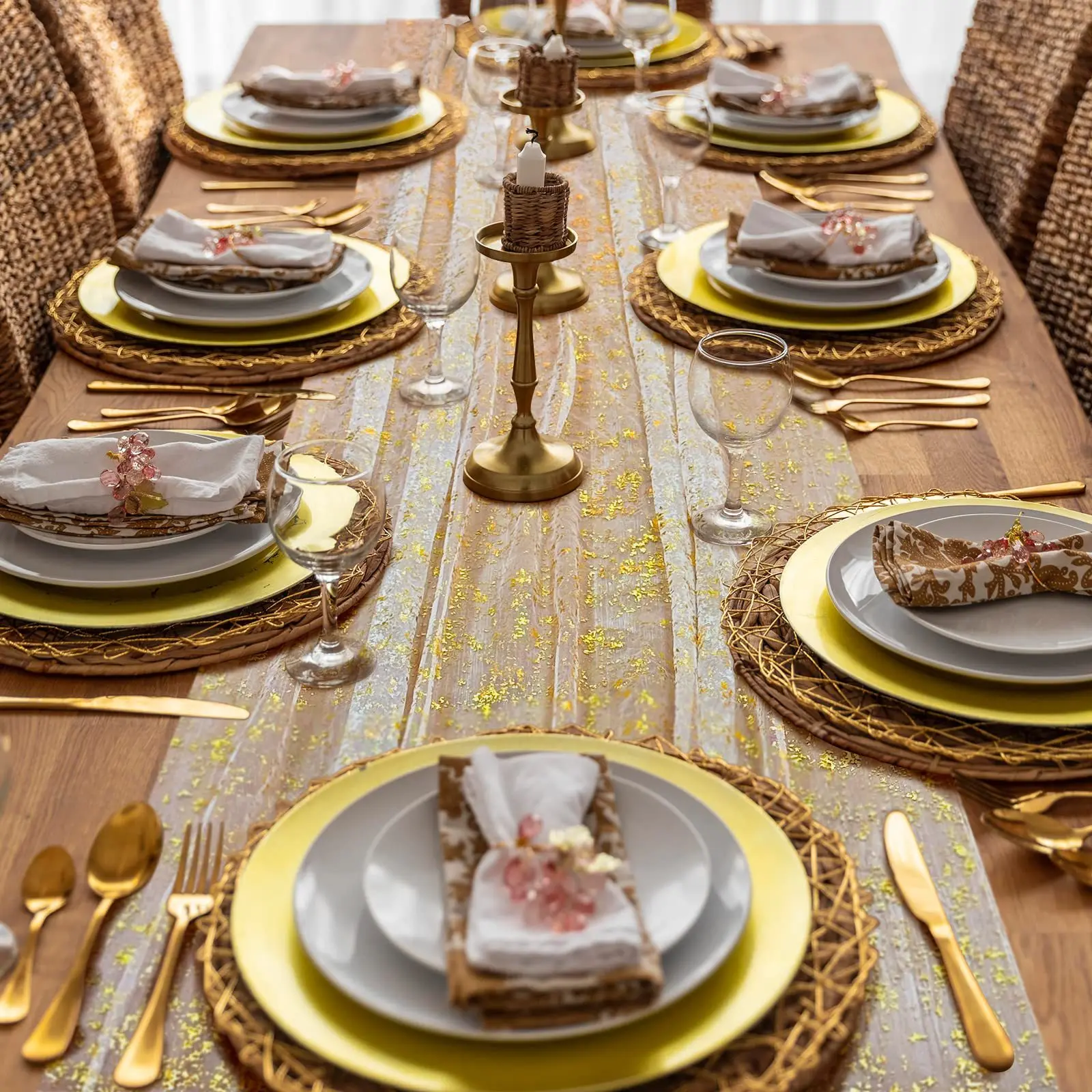 accessoire table organza blanc
