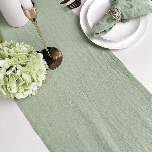 chemin de table vert pastel