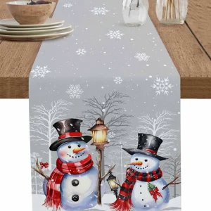 chemin de table gris Noël