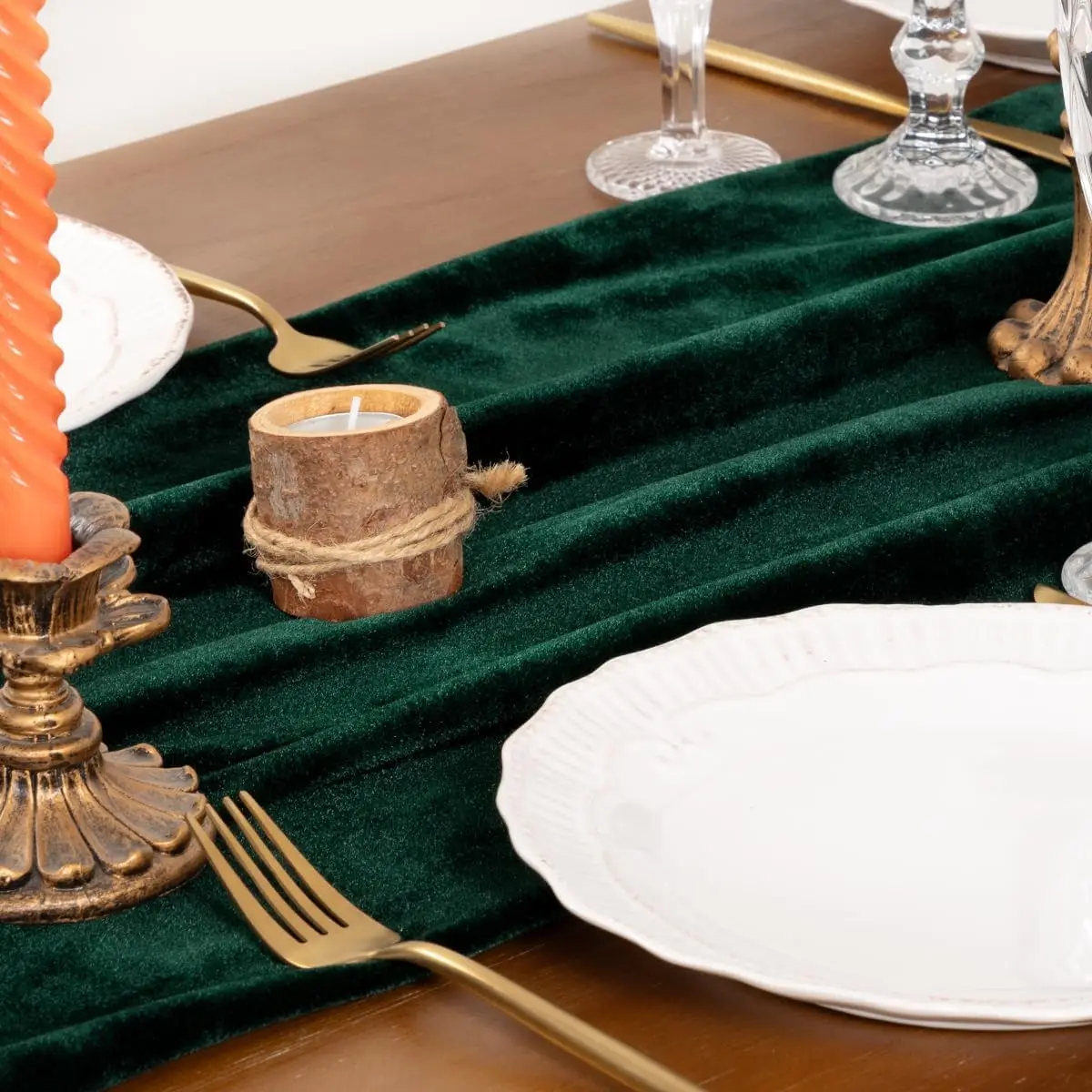 chemin de table luxueux de Noël