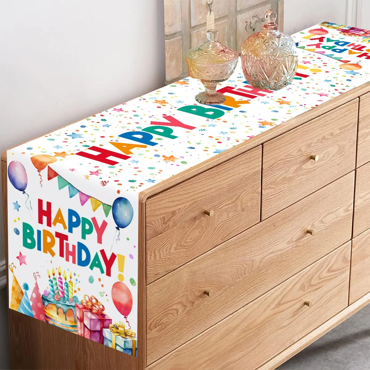 chemin de table en polyester