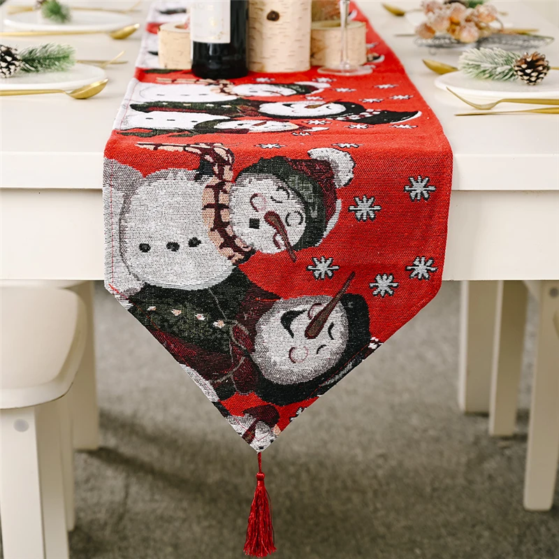 chemin de table Noël rouge