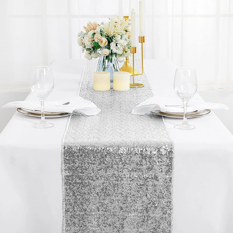 table festive argentée