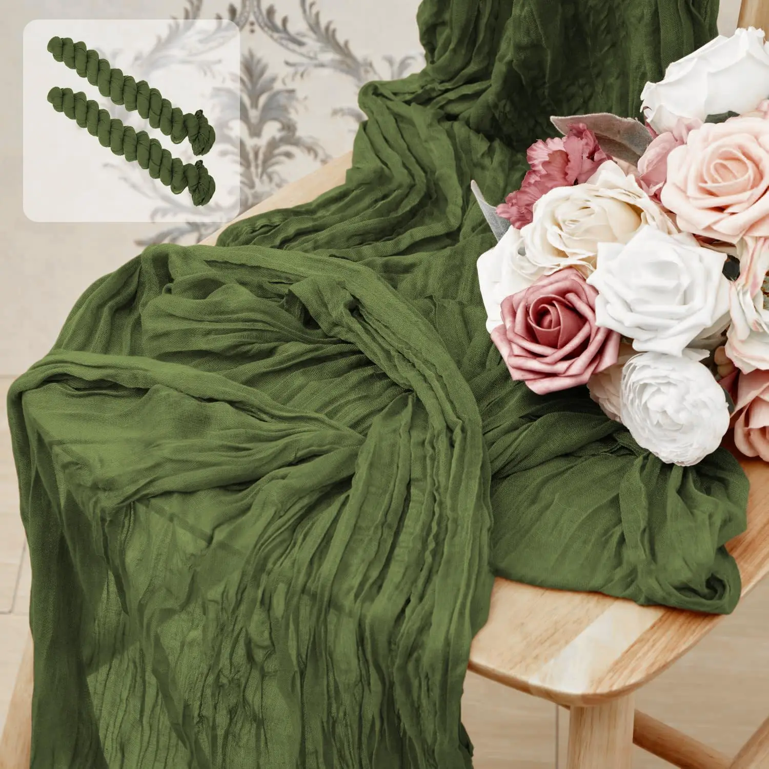 déco de table vert anis