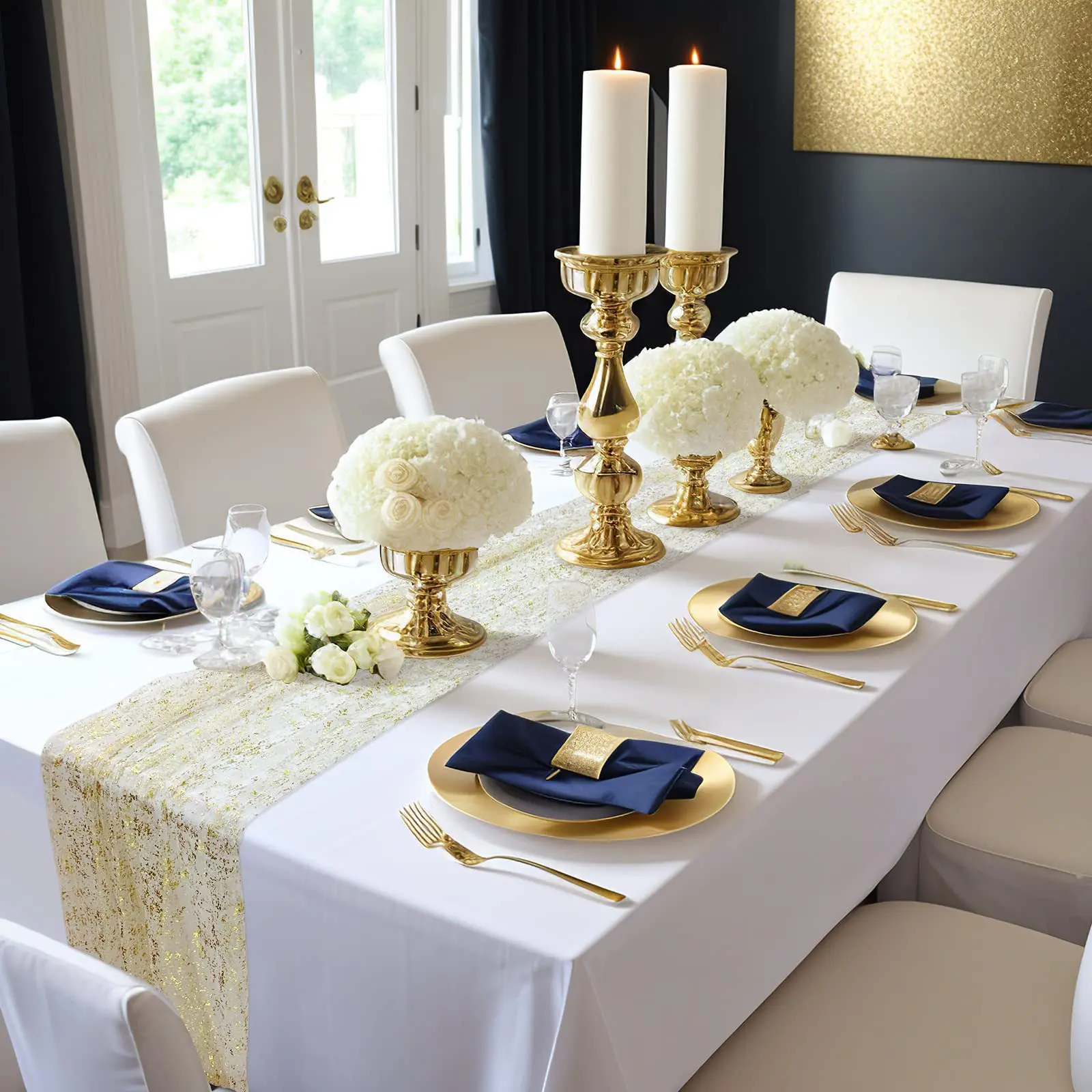 décor de table organza pour mariage