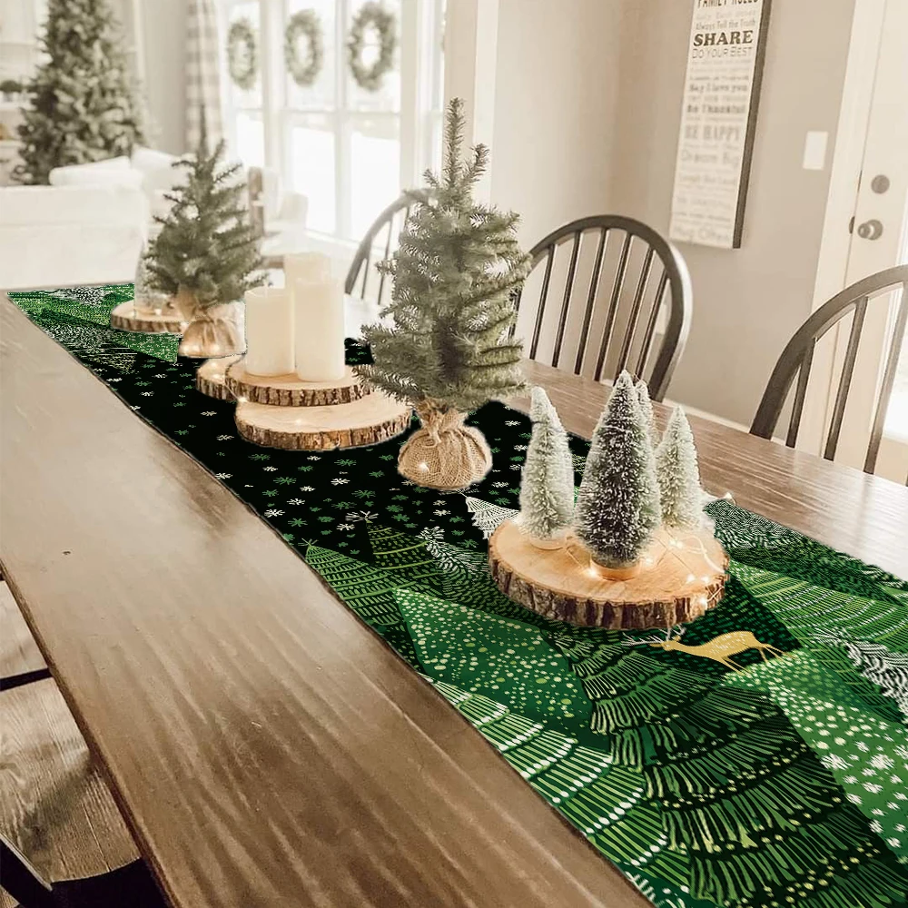 déco table verte forêt
