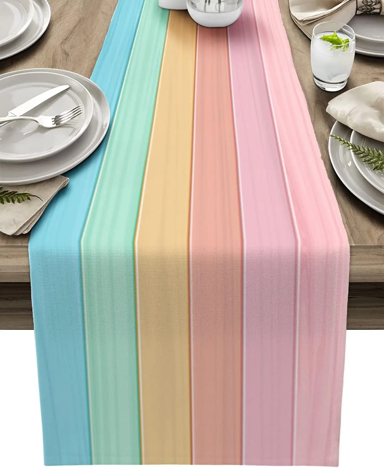 chemin de table multicolore
