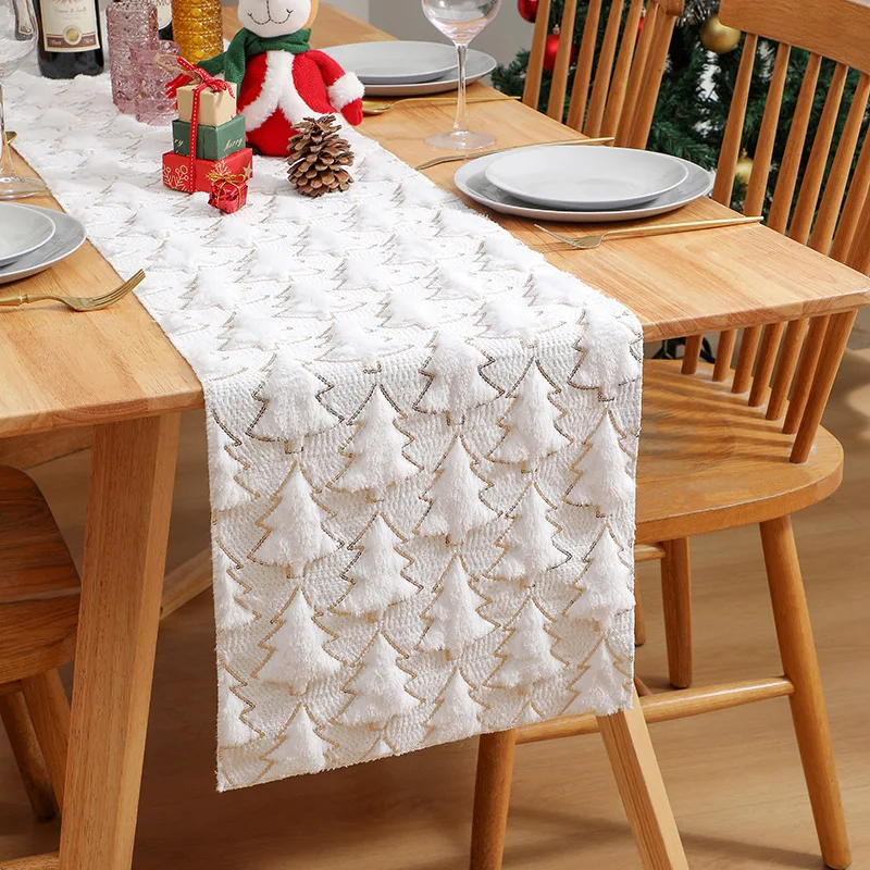 chemin de table noël blanc