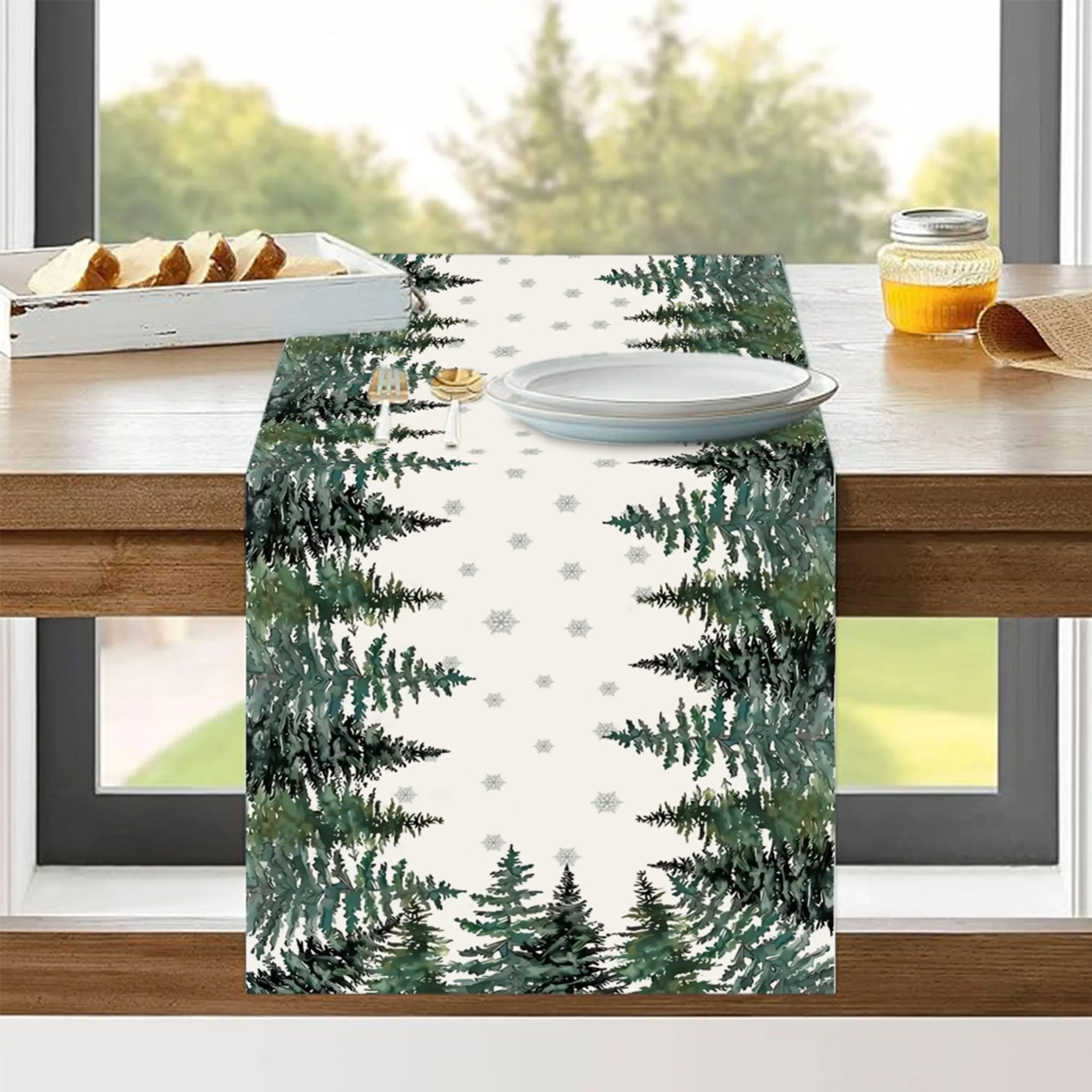 chemin de table motifs sapins