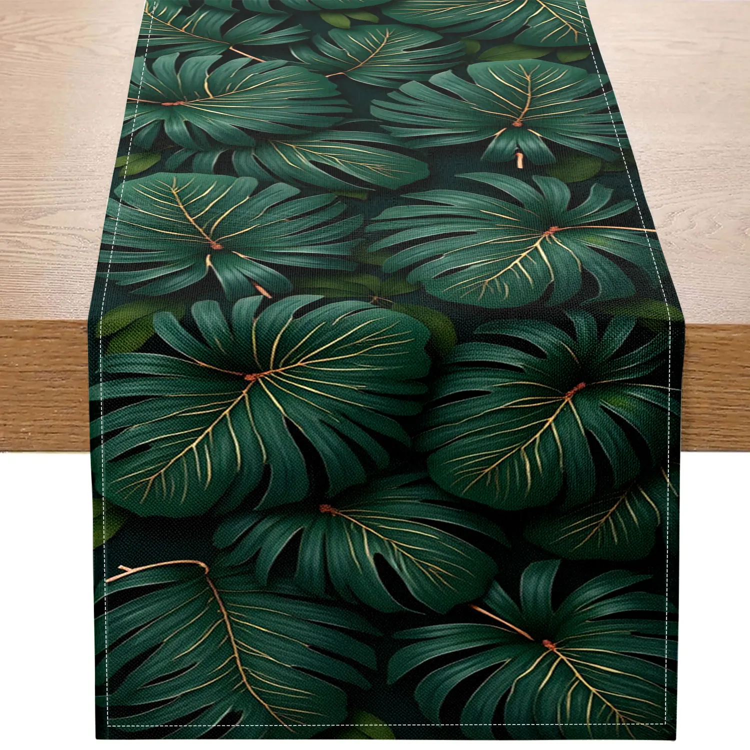 chemin de table vert foncé