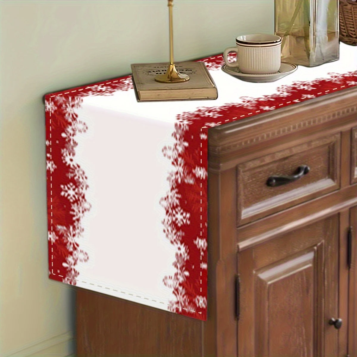chemin de table rouge