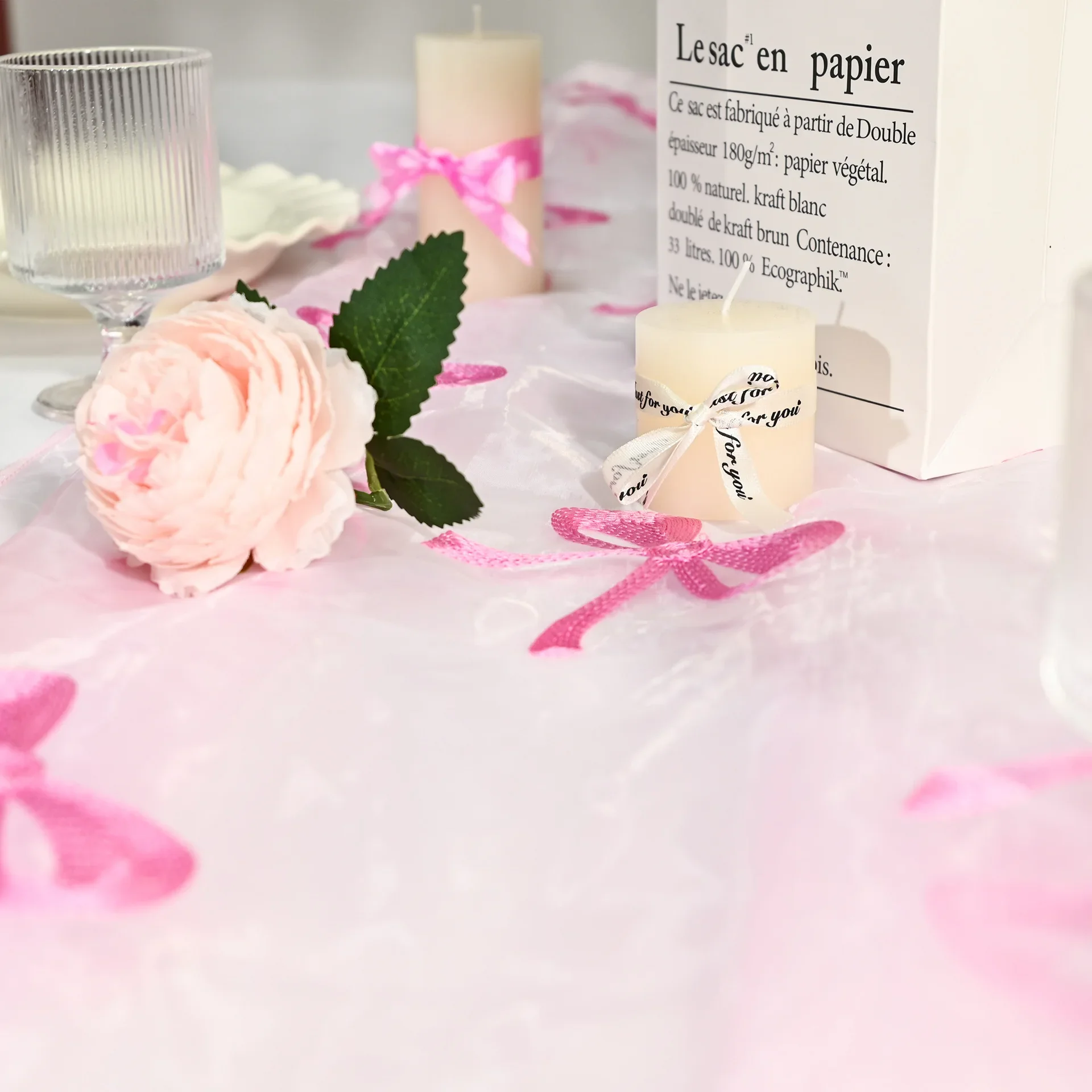 chemin de table romantique