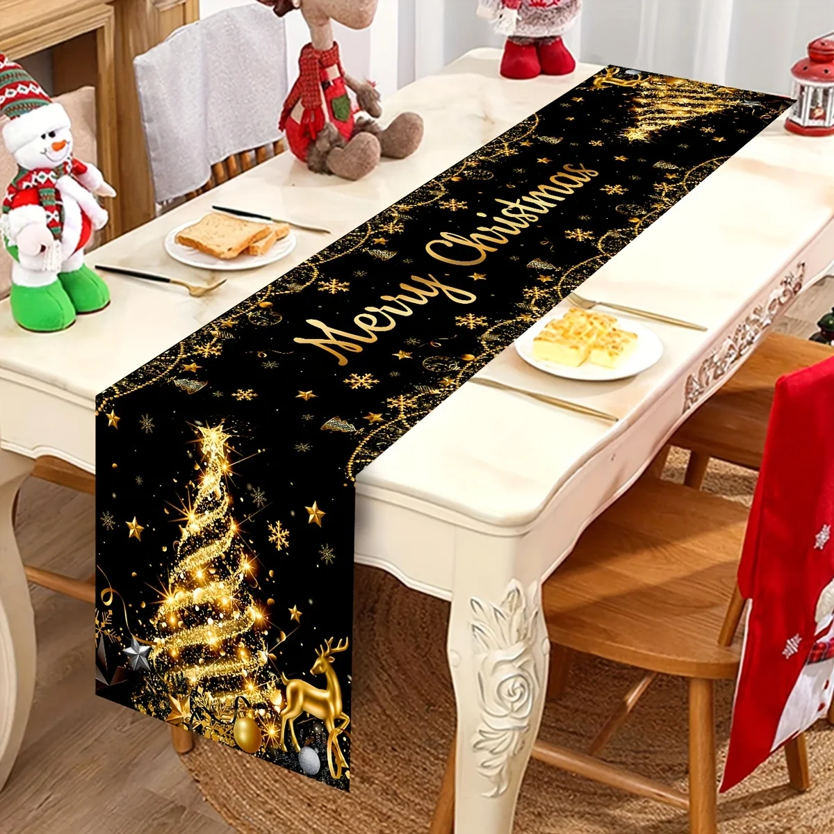 motifs sapin chemin de table