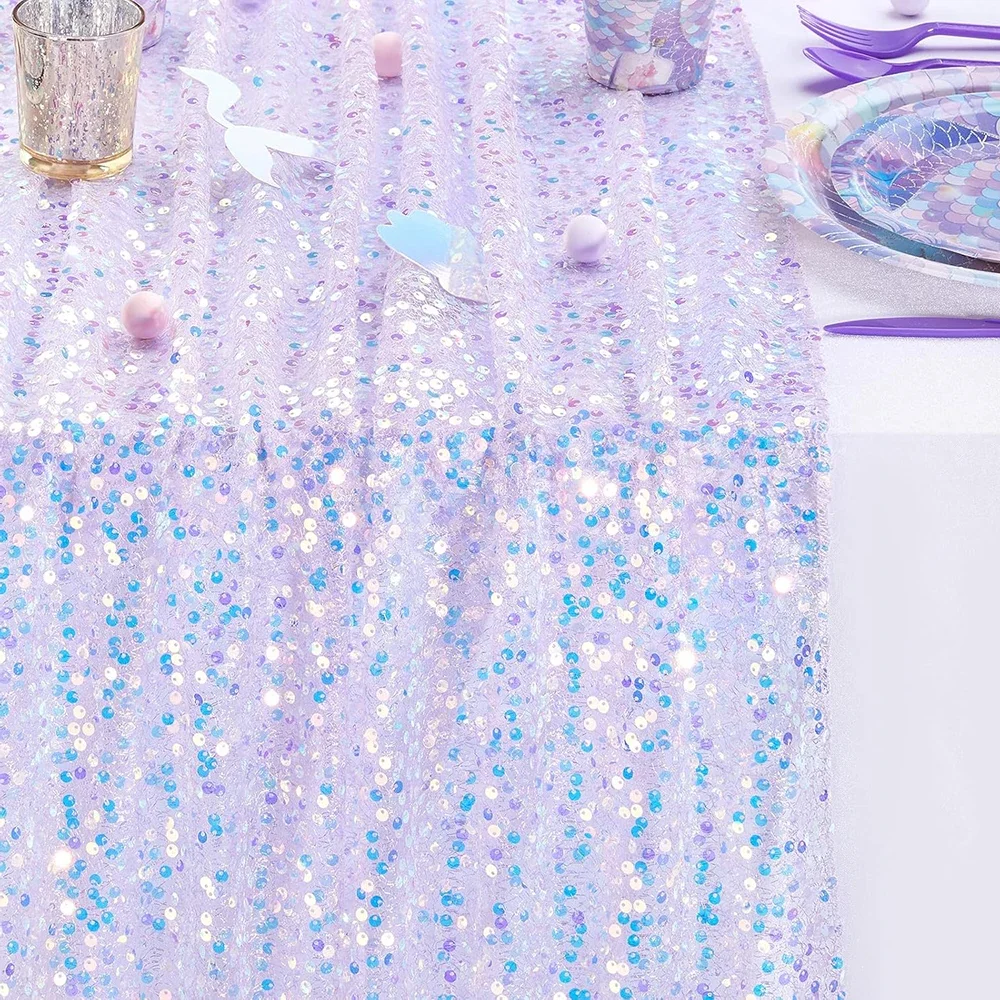 chemin de table anniversaire mauve