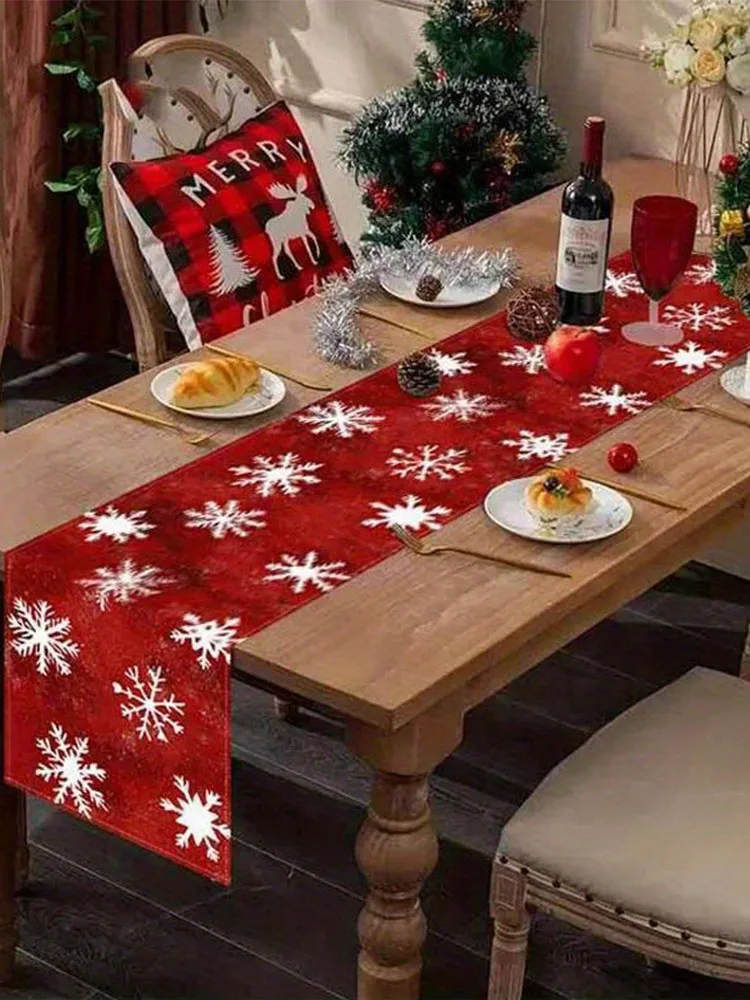chemindetable shop Noël rouge flocons