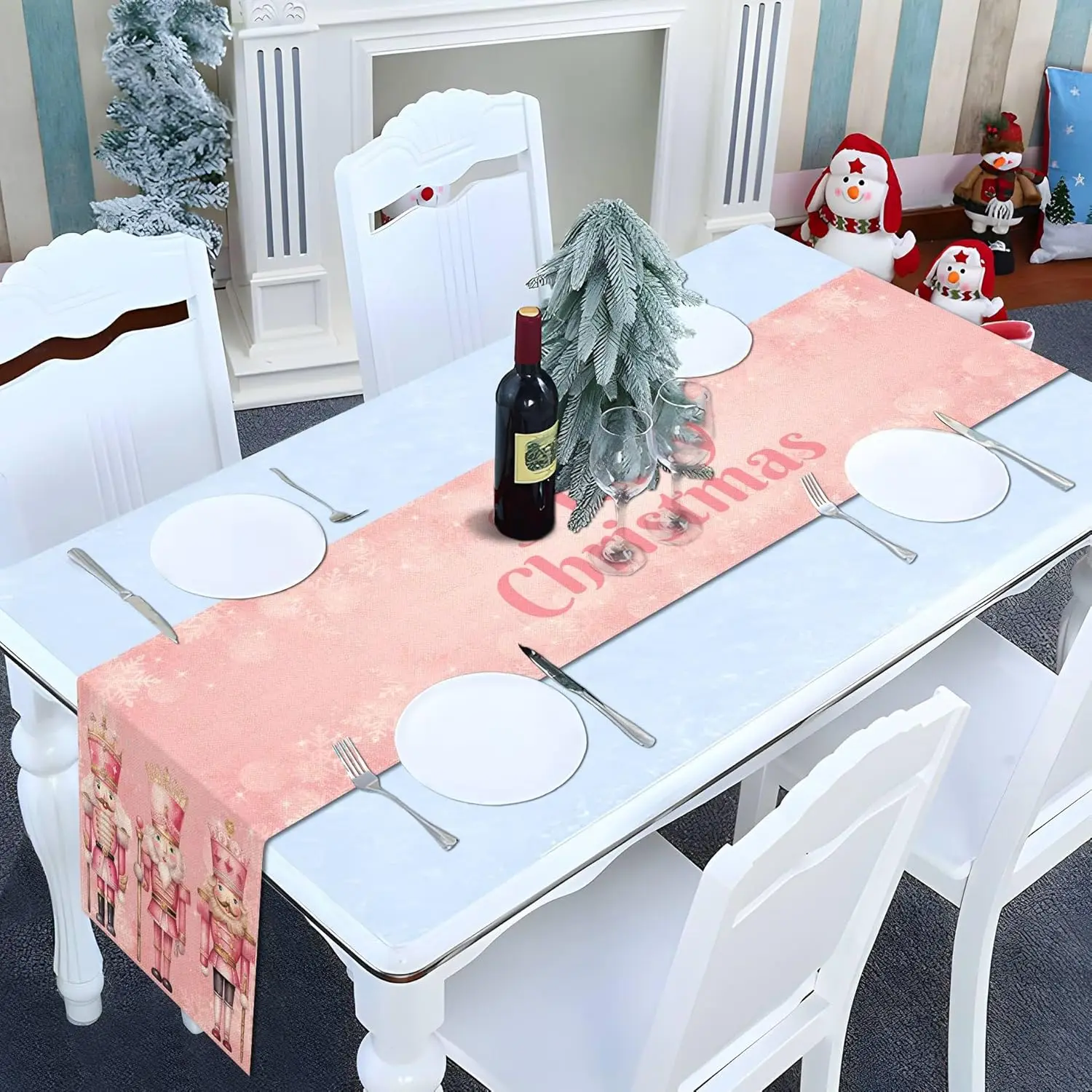 motif casse-noisette rose