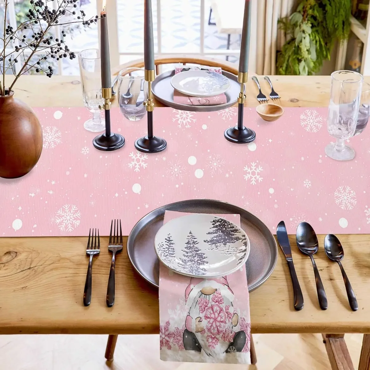 décoration de table de Noël