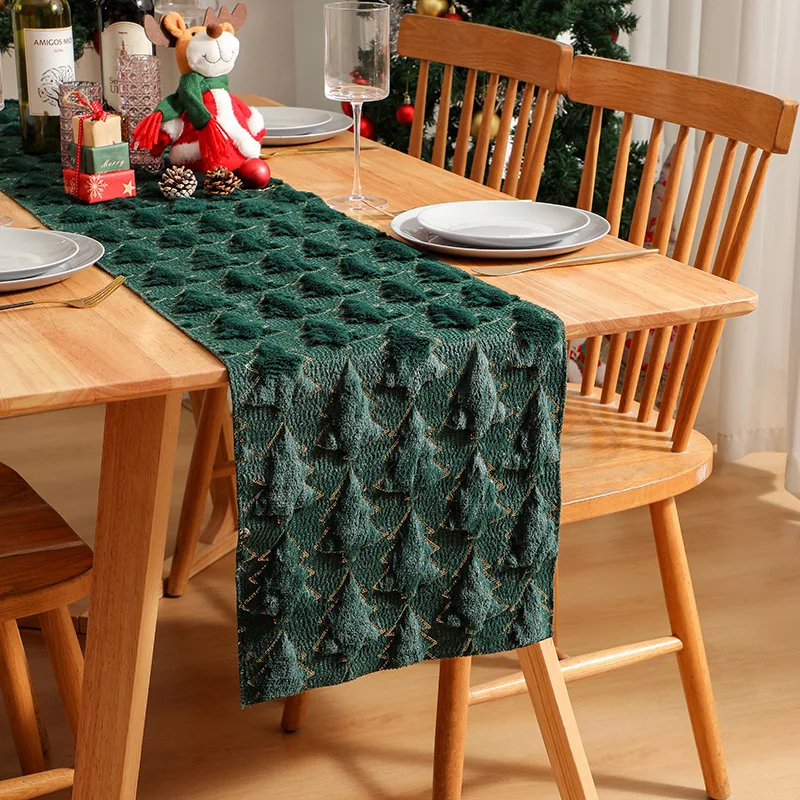 chemin de table noël vert