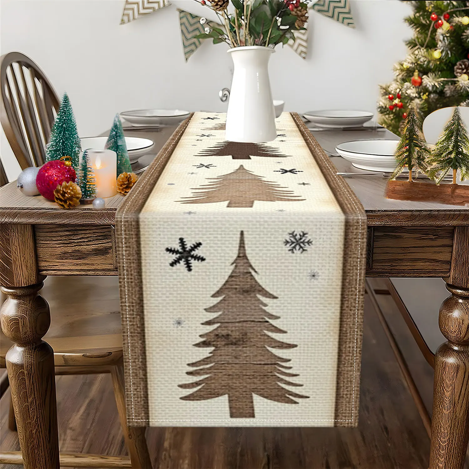 décoration de table en toile de jute