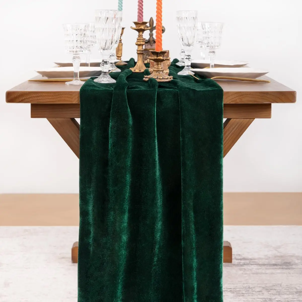 élégant chemin de table en velours