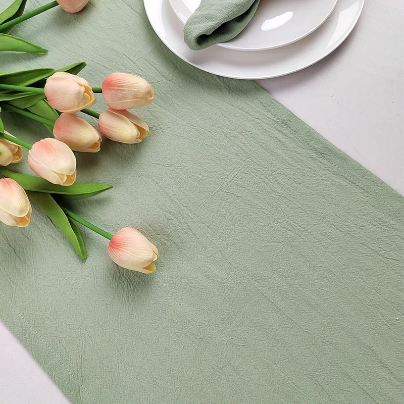 chemin de table chic vert