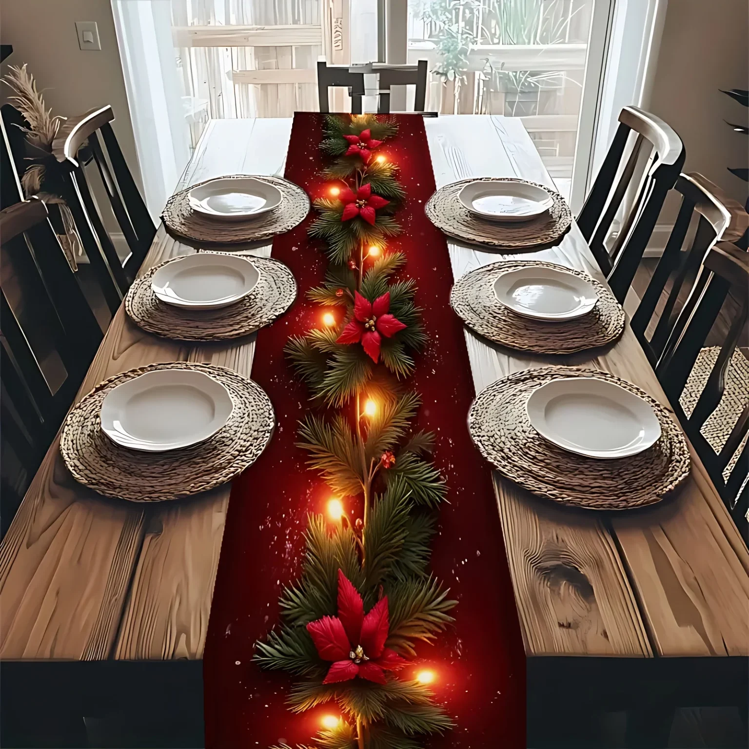 décoration festive rouge