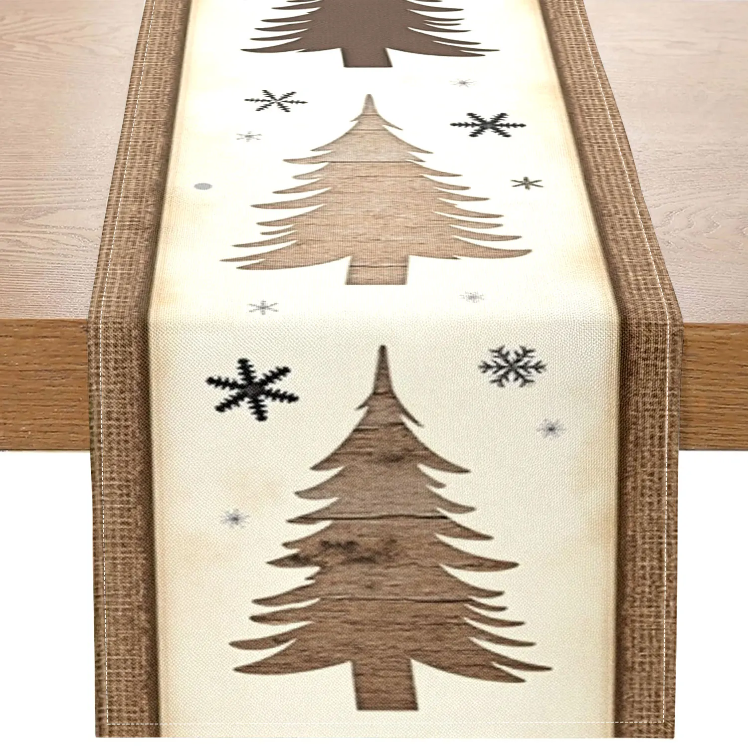chemin de table noël rustique